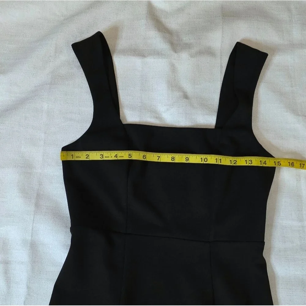 Show Me Your Mumu Black Bodycon Midi Dress Cocktail Sexy Side Slit Size Medium - Picture 3 of 10